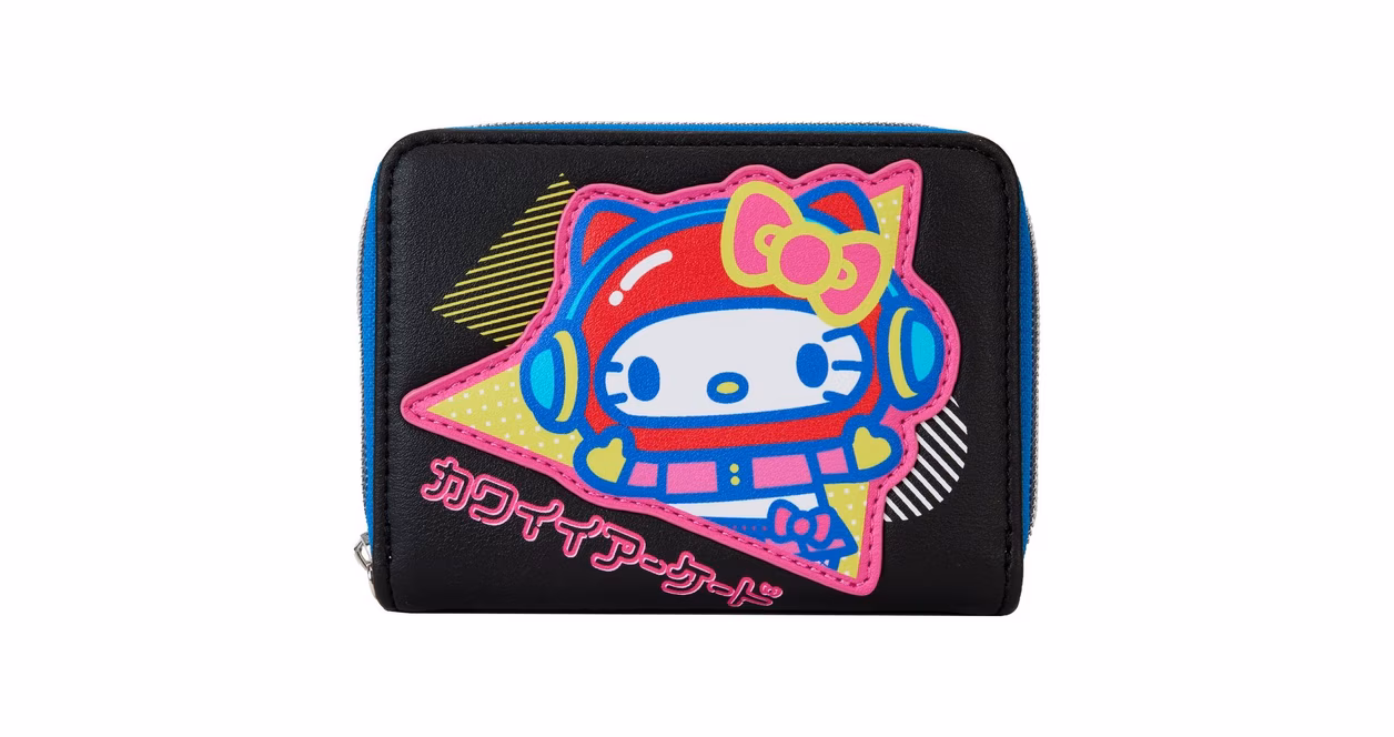 GameStop Loungefly Hello Kitty Kawaii Gamer Zip Around Wallet GameStop Exclusive