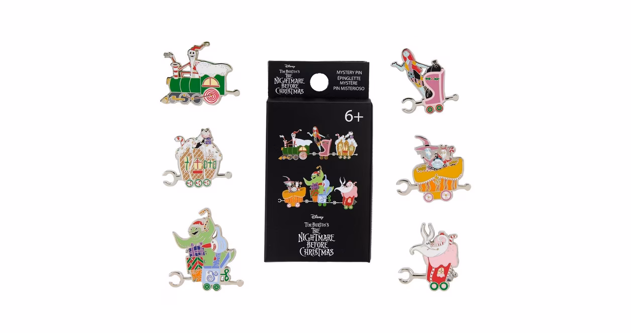 GameStop Loungefly Disney The Nightmare Before Christmas Christmas Town Train Mystery Box Pin (Styles May Vary)
