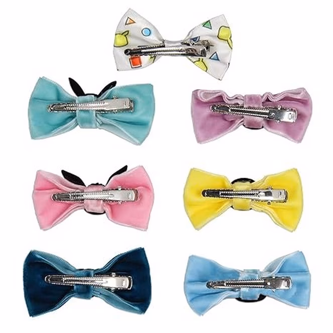 GameStop Pokemon Velvet Bow Hair Clips 7-Pack