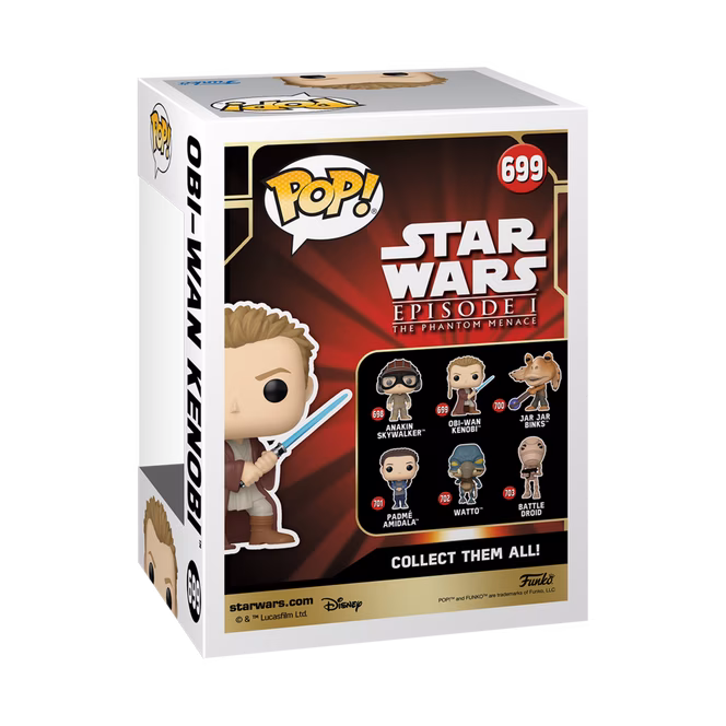 GameStop Funko POP! Star Wars: The Phantom Menace 25th Anniversary Obi-Wan Kenobi 4.05-in Vinyl Figure