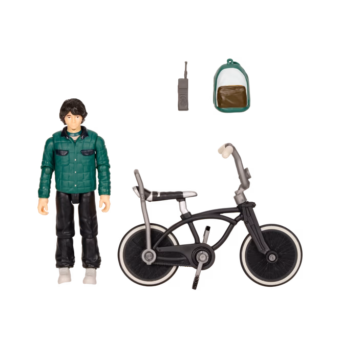 GameStop Jazwares Stranger Things Mike Wheeler with Bicycle 4-in Action Figure