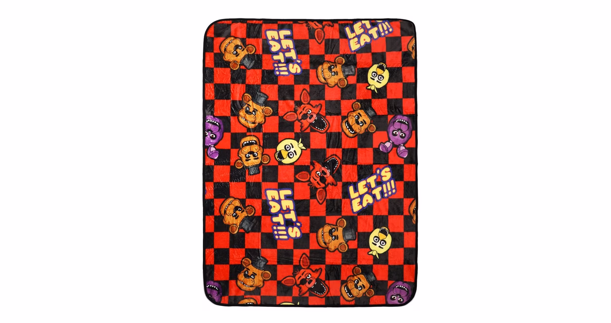 GameStop Five Nights at Freddy's Cast Checkered Polyester Blanket