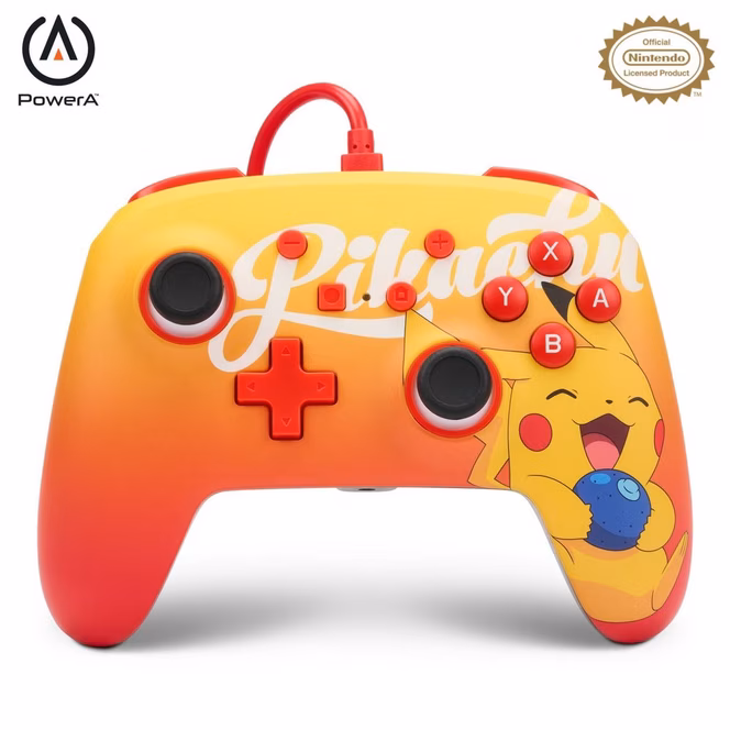 GameStop PowerA Enhanced Wired Controller for Nintendo Switch - Oran Berry Pikachu