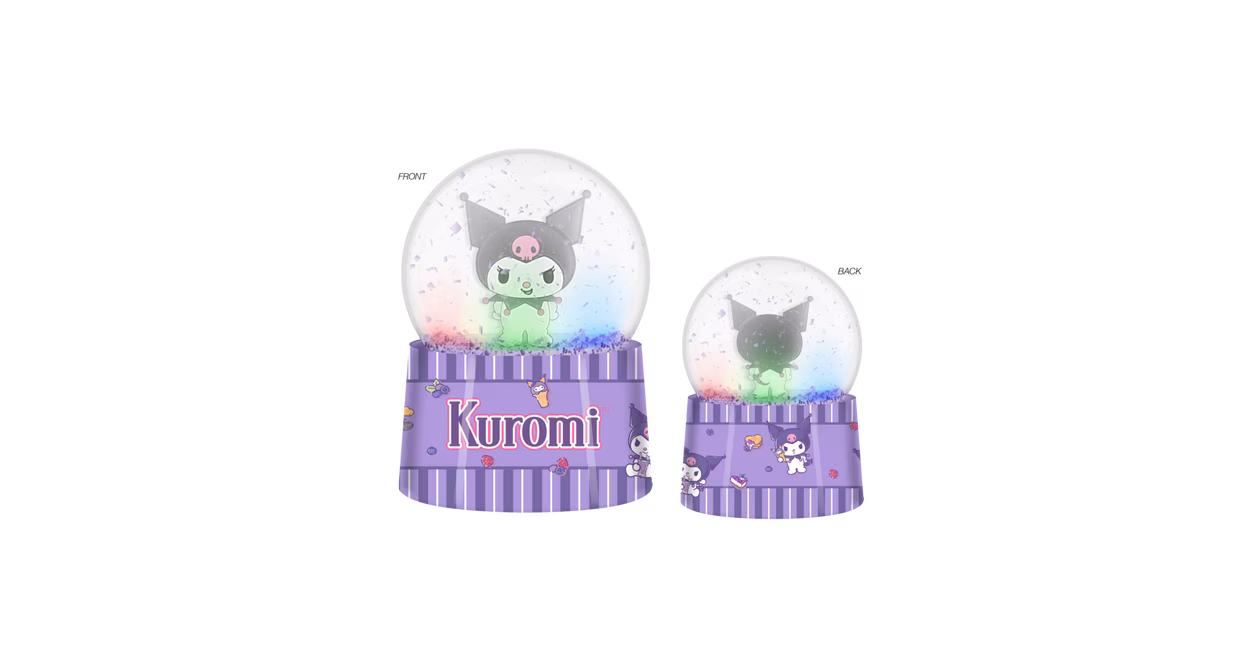 GameStop Sanrio Kuromi Boba Tea Boxed 45mm Light Up Snow Globe