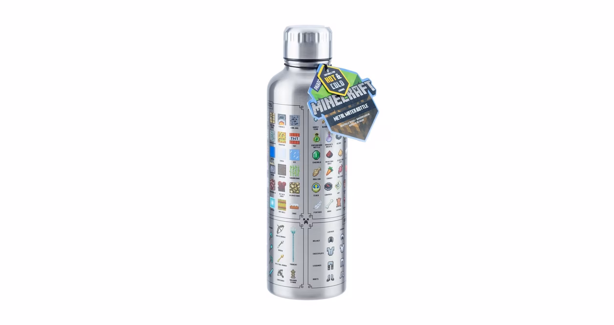 GameStop Minecraft Metal 17oz Water Bottle