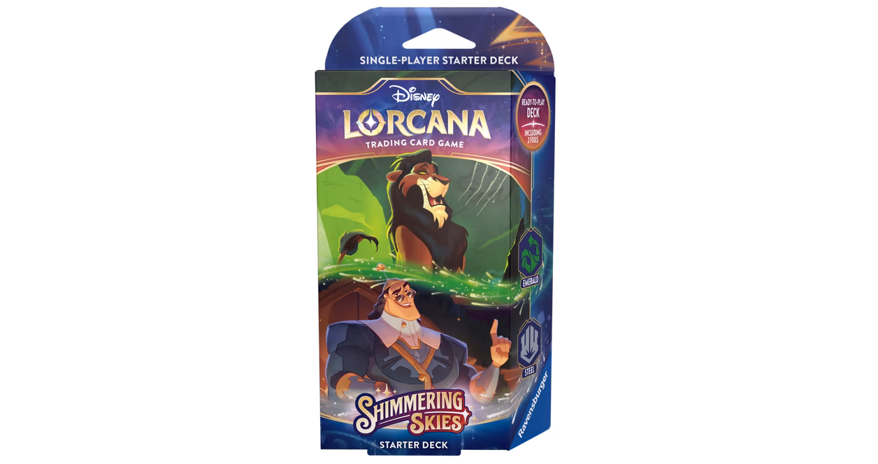 GameStop Disney Lorcana Trading Card Game: Shimmering Skies Chapter 5 Emerald and Steel Starter Decks