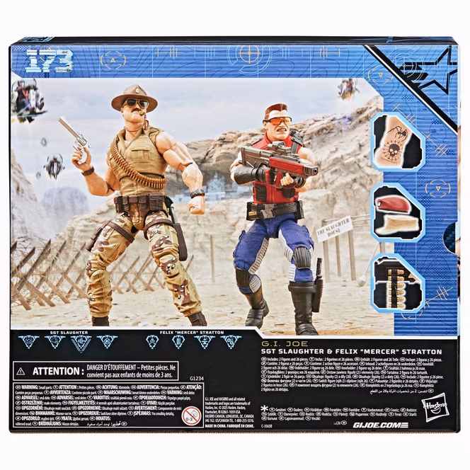 GameStop Hasbro G.I. Joe Classified Series G.I. Joe SGT Slaughter and Felix Mercer Stratton 6-in Action Figure Set 2-Pack