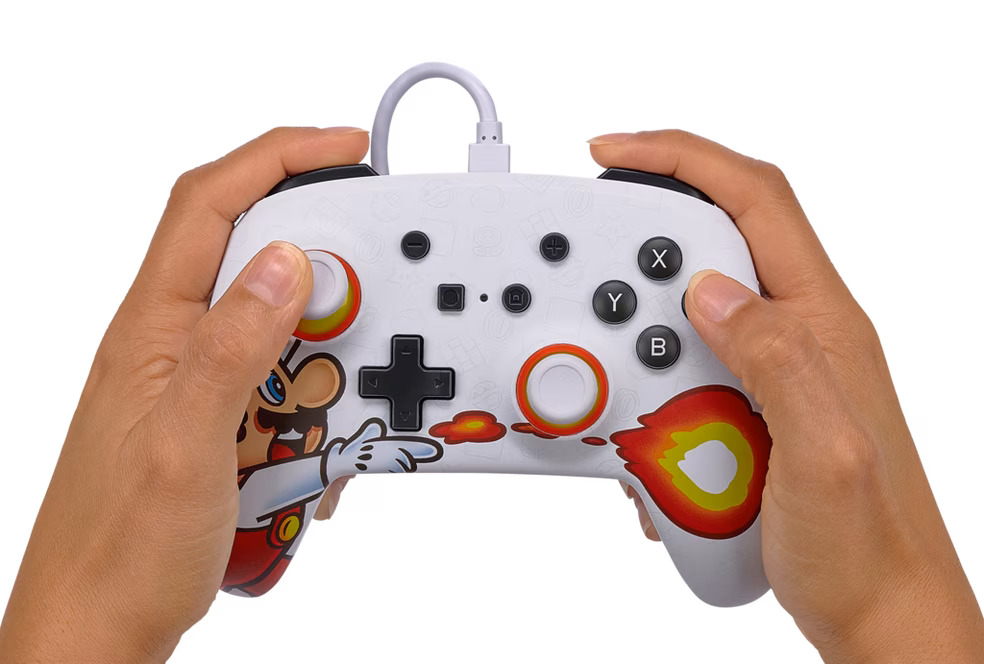 GameStop PowerA Enhanced Wired Controller for Nintendo Switch - Fireball Mario