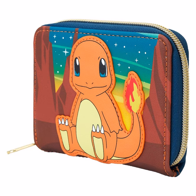 GameStop Loungefly Pokemon Charmander Cosplay Glow in the Dark Zip Around Wallet GameStop Exclusive