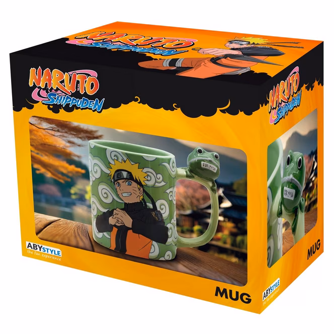 GameStop ABYstyle Naruto Shippuden Naruto and Gama-chan Mug with 3D Handle