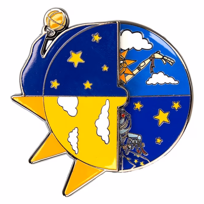 GameStop Loungefly Five Nights at Freddy's Sun and Moon Spinning Enamel Pin GameStop Exclusive