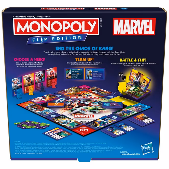 GameStop Monopoly Flip Edition: Marvel Board Game