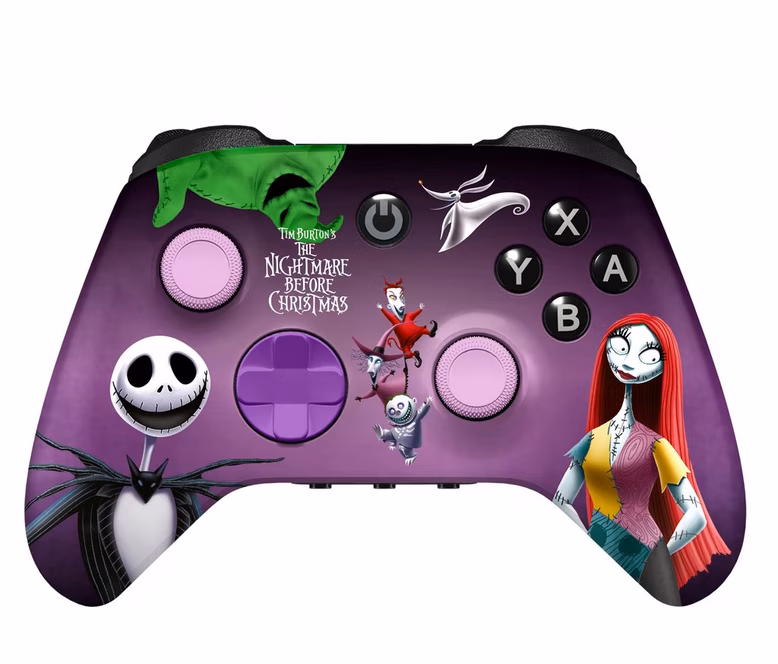 GameStop CANDY CON x Disney The Nightmare Before Christmas Jack and Sally Combo Pack Controller Kit GameStop Exclusive
