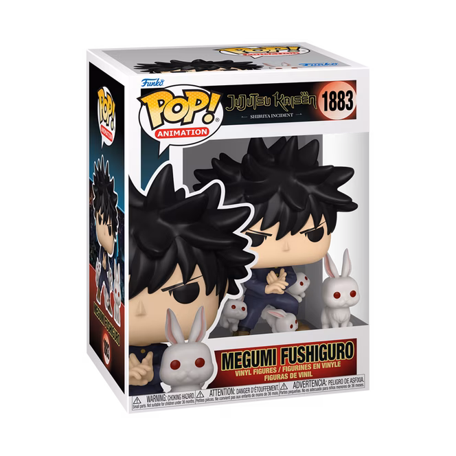 GameStop Funko POP! and Buddy: Jujutsu Kaisen Megumi Fushiguro and Rabbit 4.4 and 1.7-in Vinyl Figure