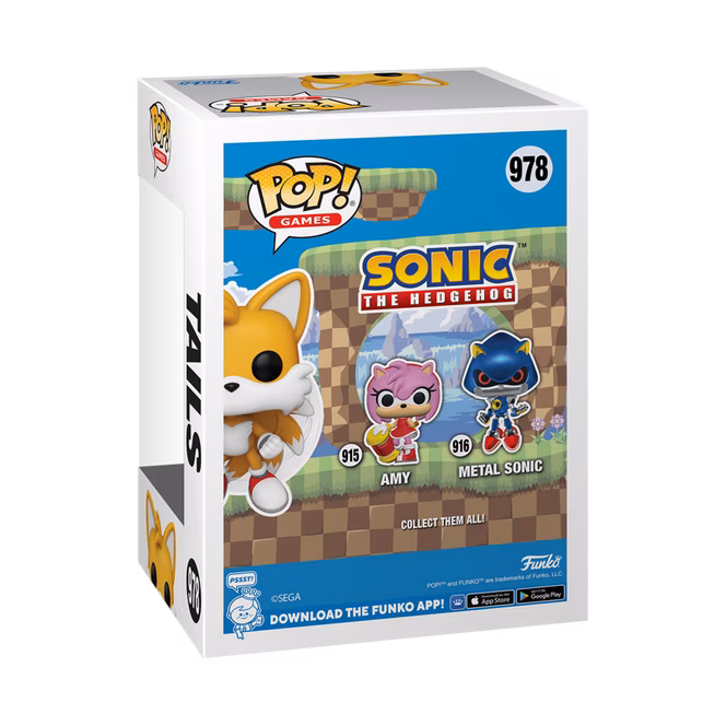 GameStop Funko POP! Games: Sonic the Hedgehog Tails (or Chase) 4.9-in Vinyl Figure