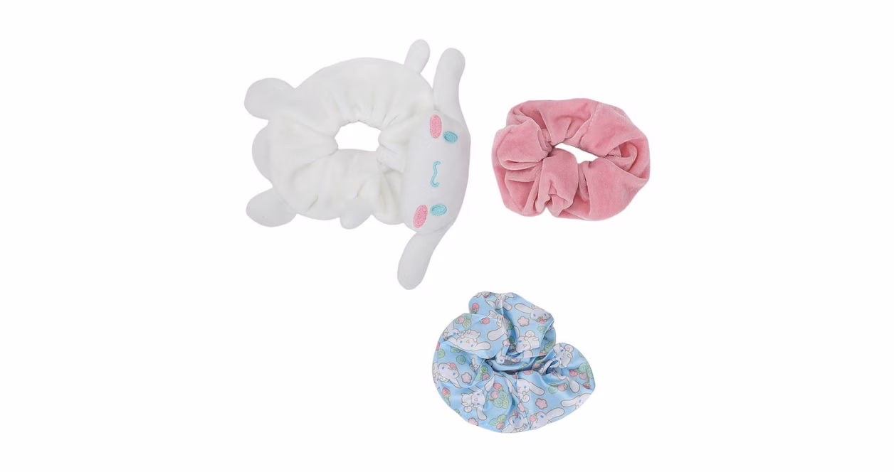 GameStop Sanrio Cinnamoroll Plush Scrunchie 3-Pack Set
