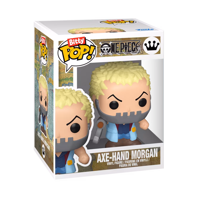 GameStop Funko Bitty POP! One Piece Vinyl Figure Set 4-Pack (Monkey D. Luffy, Roronoa Zoro, Axe-Hand Morgan and Mystery Chase)