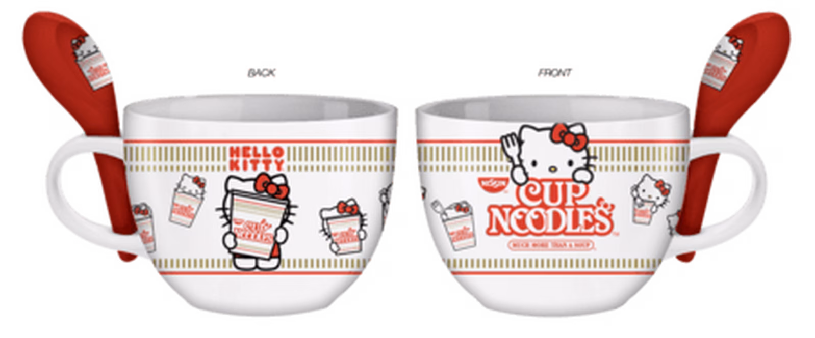 GameStop Hello Kitty x Nissin Cup Noodles Soup Mug With Spoon