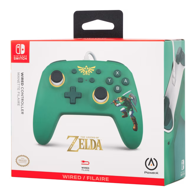 GameStop PowerA Wired Controller for Nintendo Switch - Hyrule Defender
