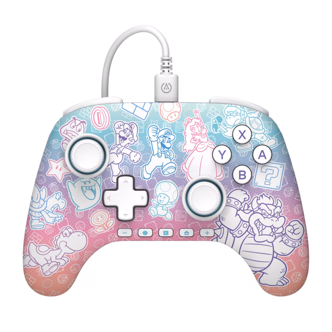 GameStop PowerA Advantage Wired Controller for Nintendo Switch 2 - Mushroom Kingdom