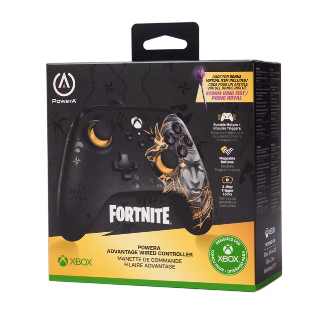 GameStop PowerA Advantage Wired Controller for Xbox Series X|S - Midas Fortnite