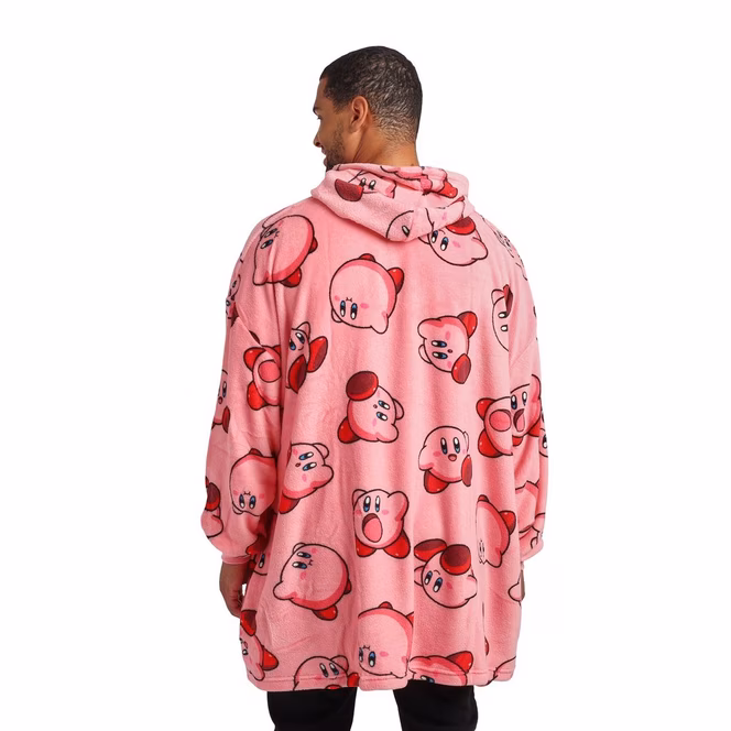 GameStop Kirby Fuzzy Oversized Blanket Hoodie GameStop Exclusive - One Size