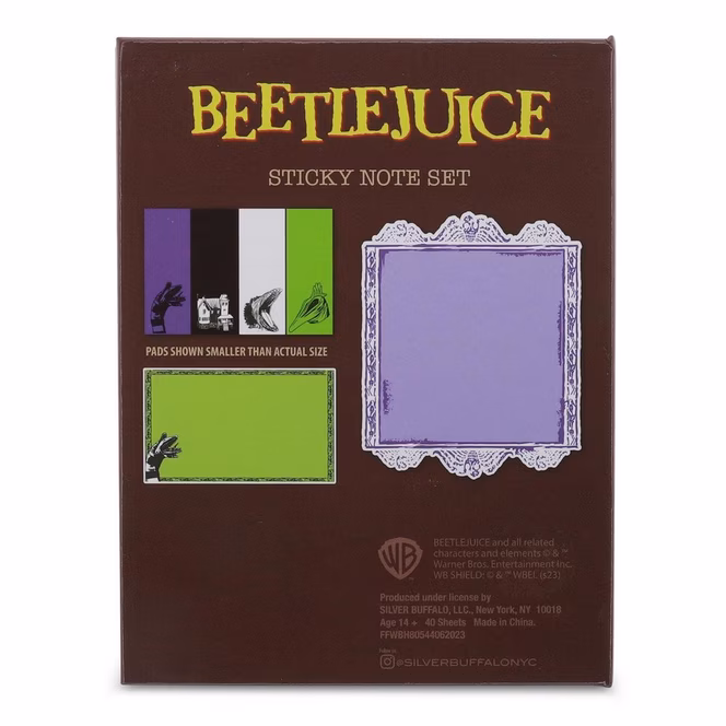 GameStop Beetlejuice Handbook For The Recently Deceased Sticky Note and Tab Box Set