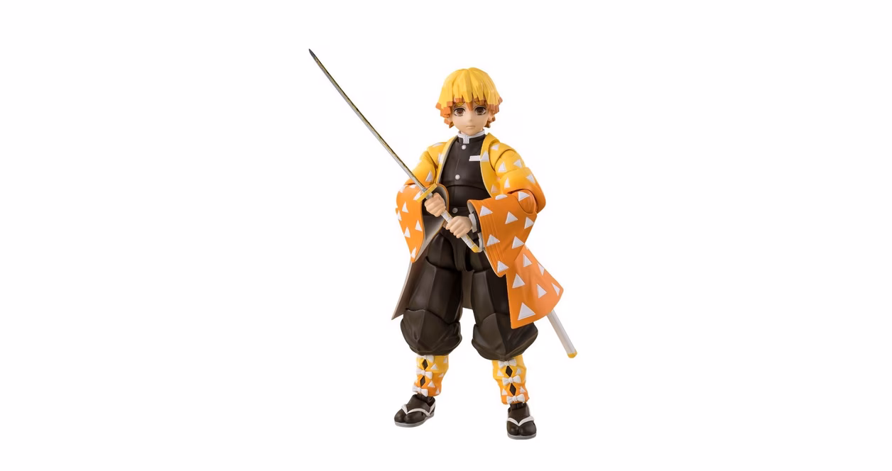 GameStop Bandai Demon Slayer: Kimetsu no Yaiba S.H. Figuarts Tamashii Nations Zenitsu Agatsuma Figure