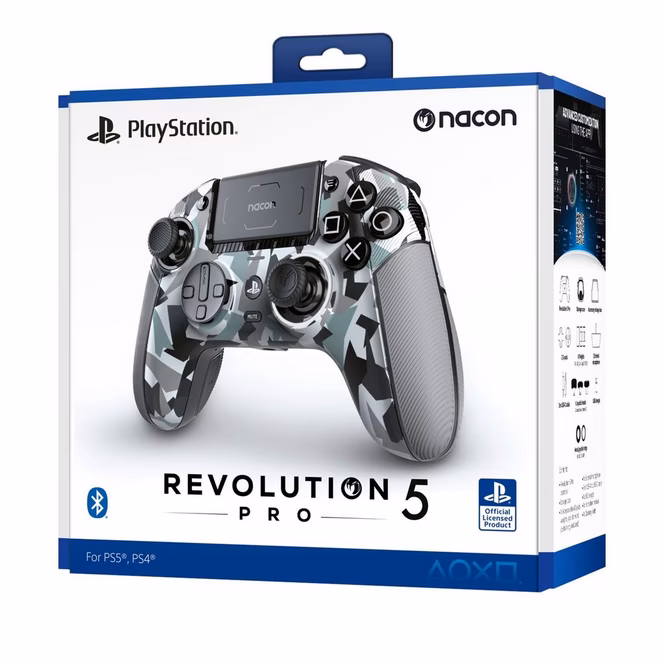 GameStop Nacon Revolution 5 PRO Wireless Controller for PlayStation 4/5 and PC - Arctic Camo