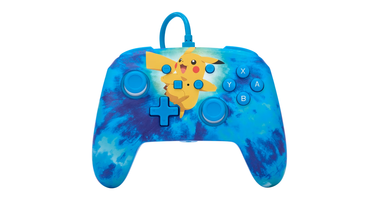 GameStop PowerA Enhanced Wired Controller for Nintendo Switch - Tie Dye Pikachu