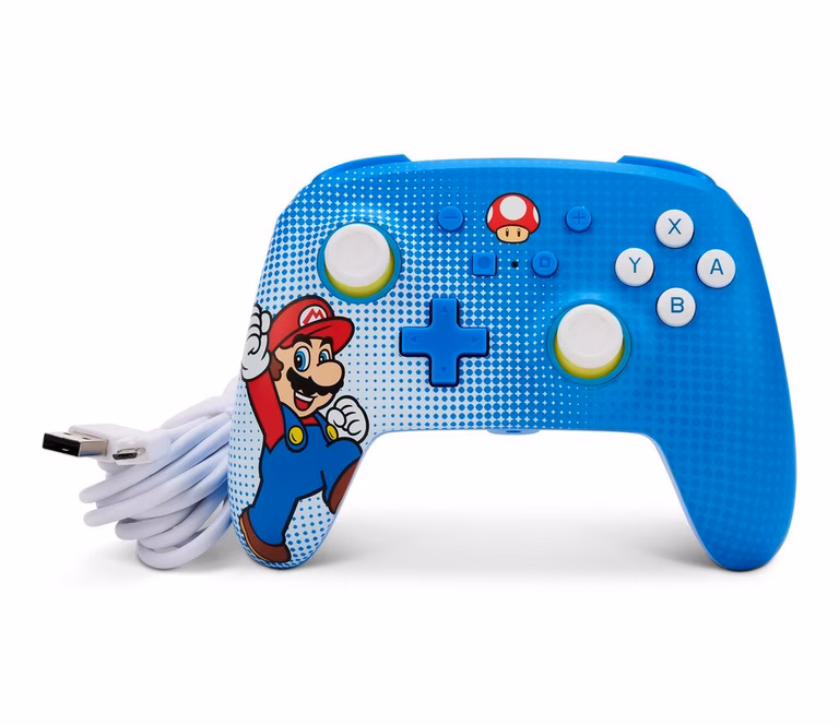 GameStop PowerA Enhanced Wired Controller for Nintendo Switch - Mario Pop Art