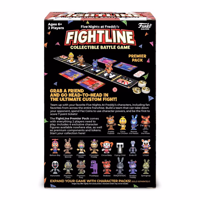 GameStop Funko Games Five Nights at Freddy's FightLine Collectible Battle Game Premier Pack