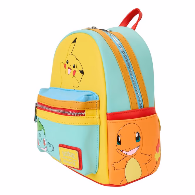 GameStop Loungefly Pokemon Color Block Starters Mini Backpack