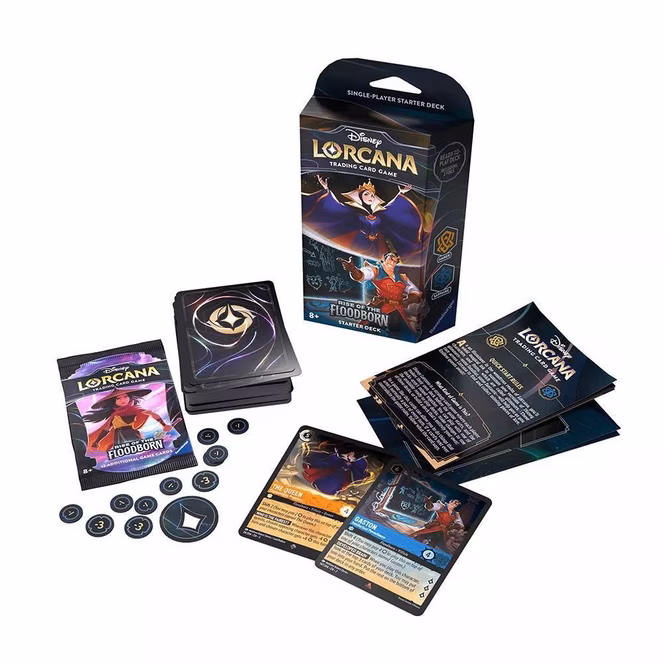 GameStop Disney Lorcana: Rise of the Floodborn Amber and Sapphire Starter Deck