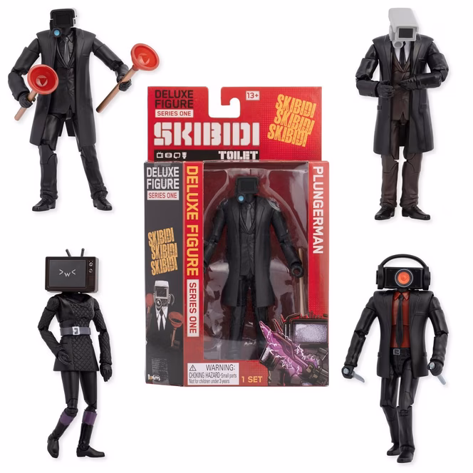 GameStop Skibidi Toilet Deluxe 6-in Action Figure Set