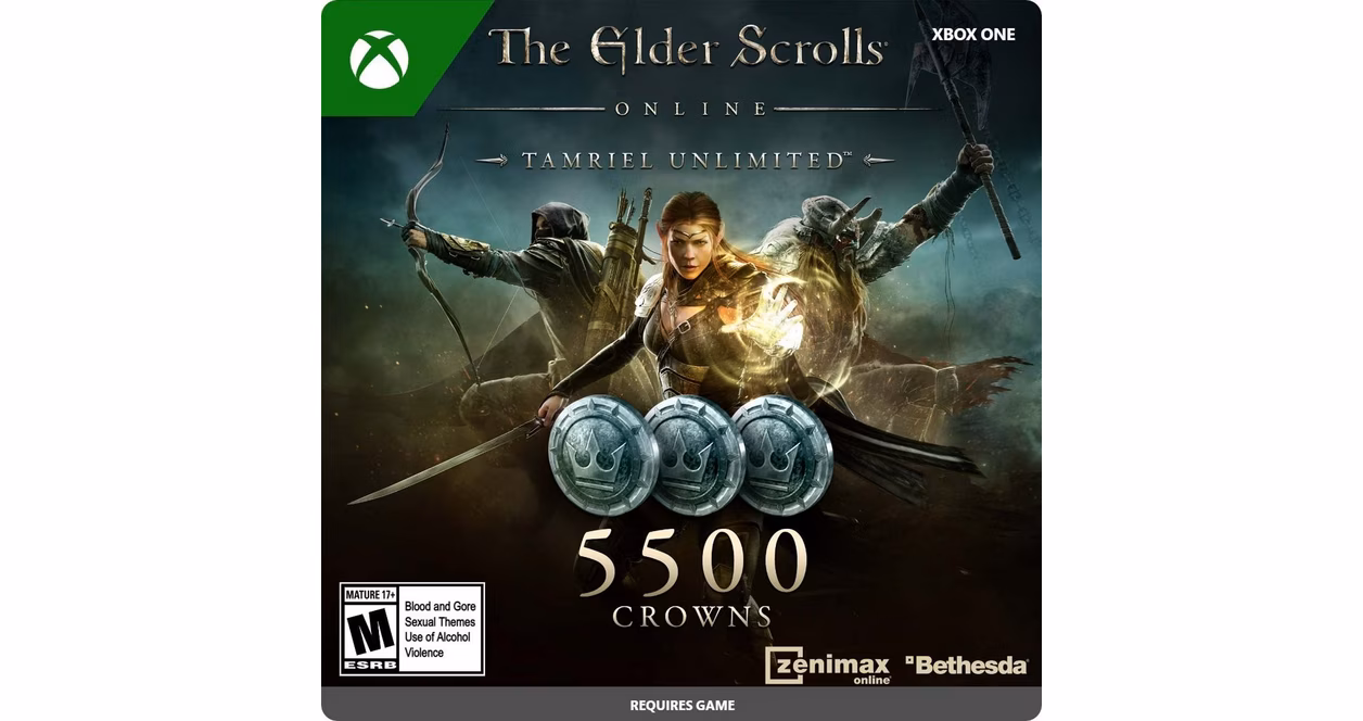 GameStop The Elder Scrolls Online Tamriel Unlimited 5,500 Crowns