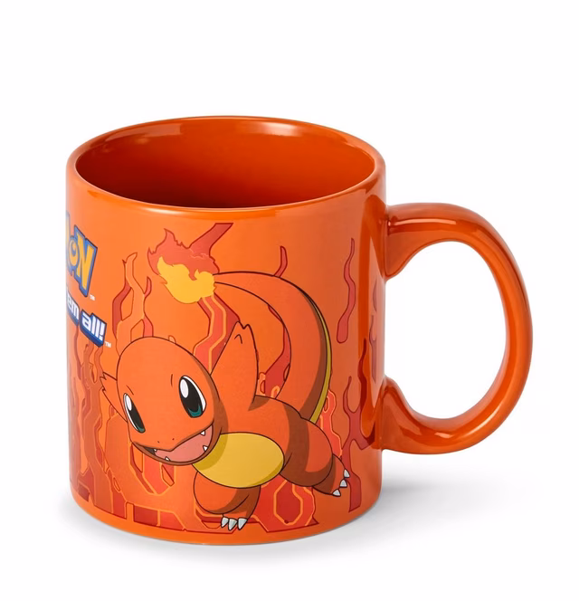 GameStop Pokemon Charmander Orange Foil Print 20oz Ceramic Coffee Mug