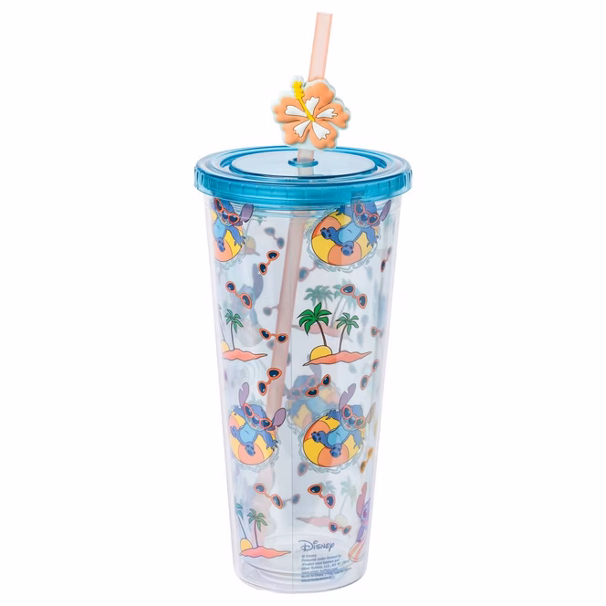 GameStop Lilo and Stitch Ocean Palm 24oz Plastic Cold Cup