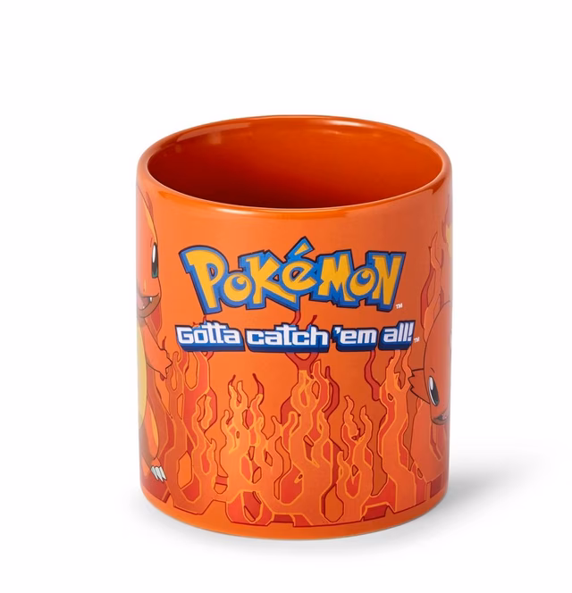 GameStop Pokemon Charmander Orange Foil Print 20oz Ceramic Coffee Mug