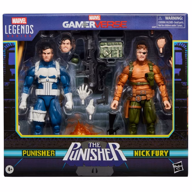 GameStop Hasbro Marvel Legends Series Gamerverse Punisher and Nick Fury 6-In Action Figure Set