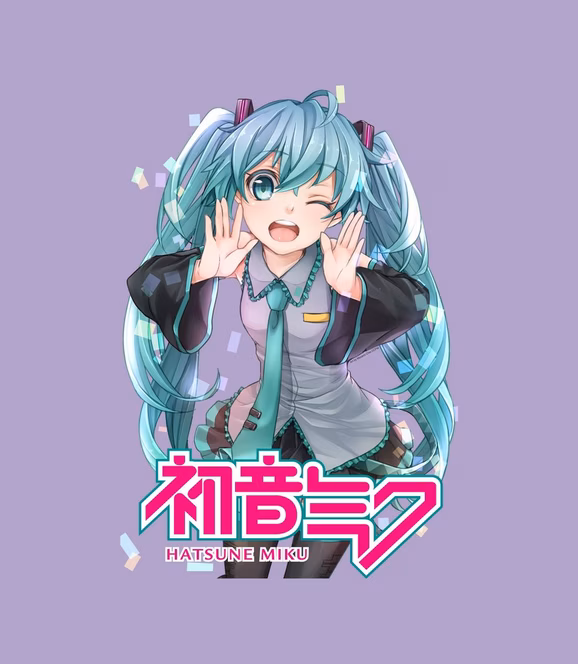 GameStop Hatsune Miku Anime Purple Graphic T-Shirt GameStop Exclusive