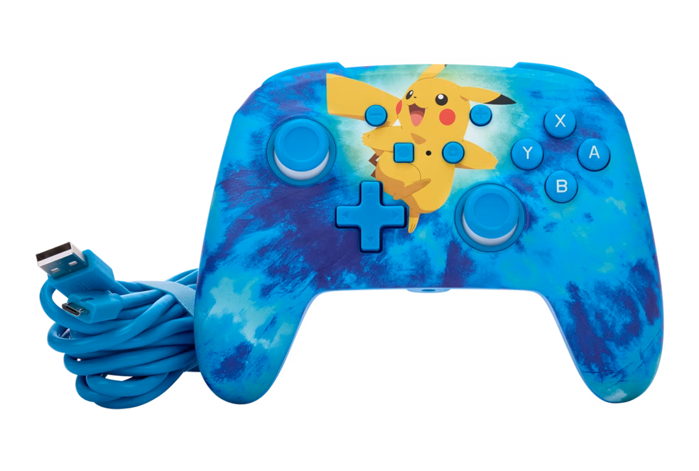 GameStop PowerA Enhanced Wired Controller for Nintendo Switch - Tie Dye Pikachu
