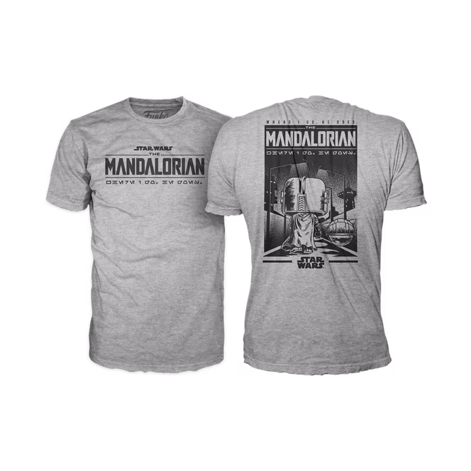 GameStop Funko POP! And Tee: Star Wars: The Mandalorian Grogu with Cookie Special Edition Bobblehead and Unisex T-Shirt