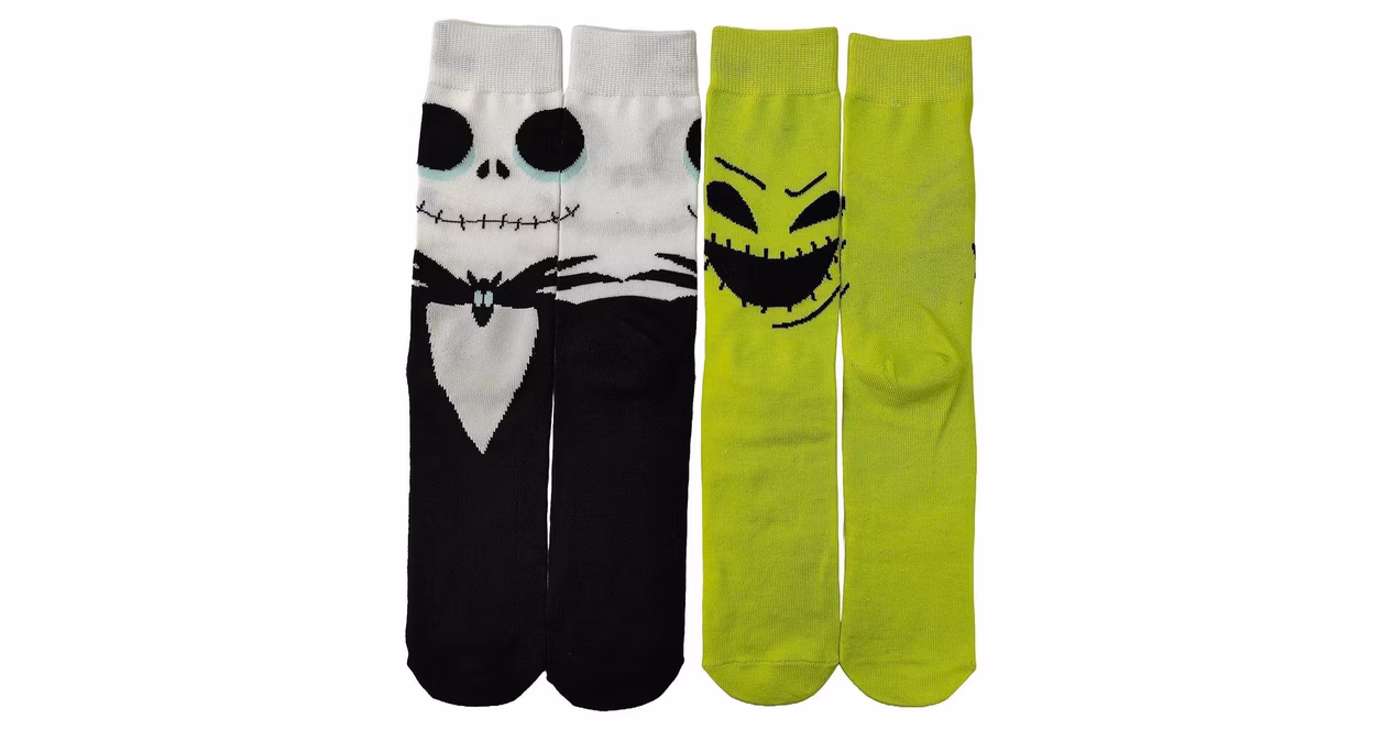 GameStop The Nightmare Before Christmas Jack Skellington and Oogie Boogie Socks 2-Pack