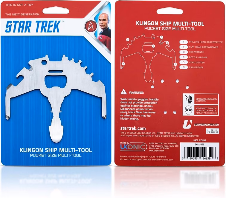 GameStop Star Trek Klingon Bird-of-Prey Pocket Size 7-In-1 Portable Multitool Kit