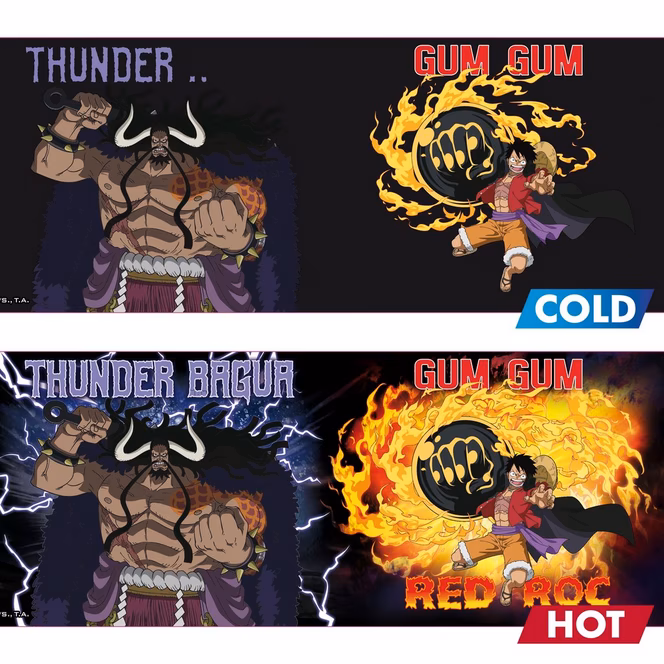 GameStop ABYstyle One Piece Luffy vs Kaidou Black Heat Change Mug