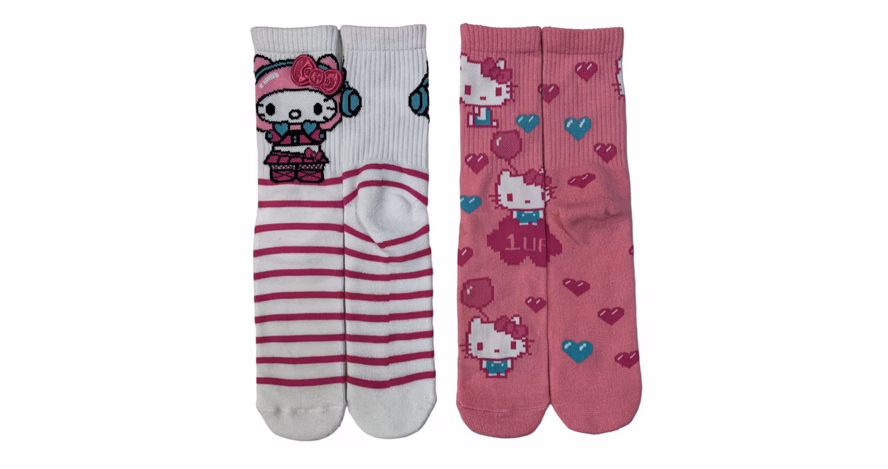 GameStop Hello Kitty Kawaii Gamer Crew Socks 2-Pack GameStop Exclusive