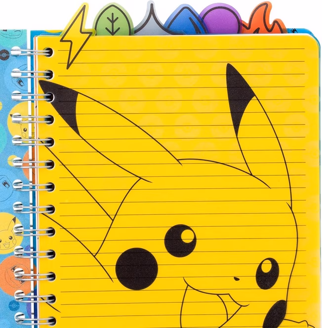 GameStop Pokemon Kanto Region Pokemon And Map 6.5 x 8.5-In Tabbed Spiral Journal