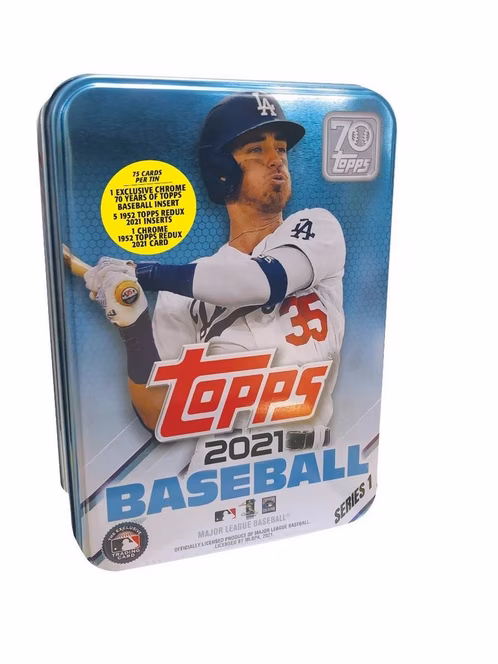 GameStop 2021 Topps MLB Series 1 Baseball Trading Card Tin Set