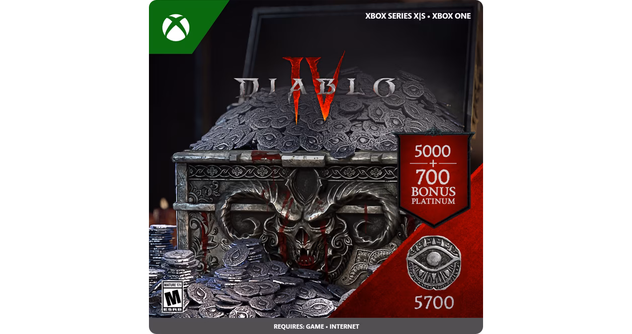 GameStop Diablo IV 5700 Platinum Currency - Xbox Series X/S, Xbox One